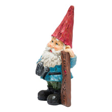 Load image into Gallery viewer, Alpine Corporation WQA1068 Garden Welcome&#39; Sign Gnome Statue, Multicolor
