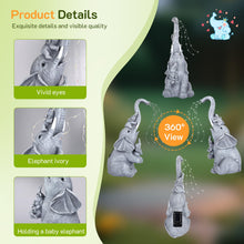 Load image into Gallery viewer, QCXWCJWD Garden Ornaments Outdoor Elephant Statue, 30cm Elephant Statue with Solar Watering Lights, Resin Elephant Ornaments with Solar Lights for Patio Yard, Waterproof Garden Elephant Gifts for Mum
