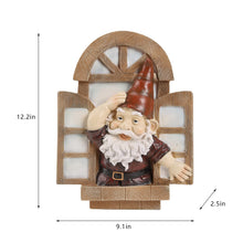 Load image into Gallery viewer, Garden Gnomes Elf Open Window Tree Hugger, Knothole Welcome Gnomes Garden Tree Sculptures, Tree Face Garden Gift, Open The Window Garden Peeker Yard Art for Tree Resin, 12 inch
