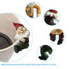 Load image into Gallery viewer, TIANCENTRAL H Garden Gnome Statues Flower Pot and Vase Hugger Resin Climbing Clingers Hangers -Set of 4 Edge Pendant Decor Planter Pot Hanger Ornaments
