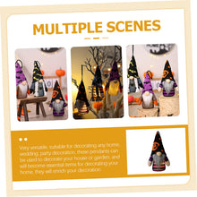 Load image into Gallery viewer, Cabilock 4pcs Halloween Gnome Ornaments Lighting Gnome Pendants Hanging Gnome Dolls Mushroom Solar Lights Elegant Home Decor
