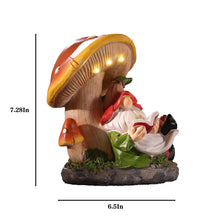 Load image into Gallery viewer, EKQ Garden Gnomes Statues Outdoor Decor Outside Yard Art Mushroom Solar Light Funny Gnome Figurine for Yard Patio Gifts for Mom Women (Multicolor)
