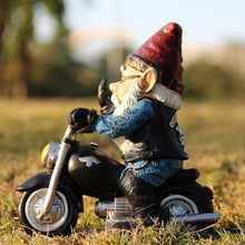 Load image into Gallery viewer, LOMUG Garden Gnome Motorbike Gnome, 15 X 14 CM Garden Decoration For Outdoors, Garden Gnome Statue, Waterproof Sun Protection Funny Garden Decoration Gnome, Decoration For The Terrace Balcony
