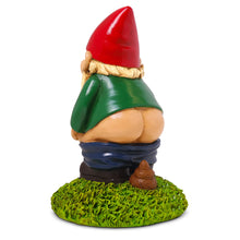 Load image into Gallery viewer, Kwirkworks 9” Pooping Garden Gnome Statue – Hilarious Lawn Decoration for Outdoor Spaces – Durable All-Weather Resin Yard Ornament – Unique Gag Gift &amp; Funny Garden Decor

