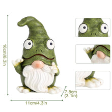 Load image into Gallery viewer, Outdoor Gnome Figurine, Gnome Frog Resin Sculpture, Miniature Faceless Ornament, 16x11cm Charming Decor For Balcony, Living Room, Backyard, Desk, Yard, And Bedroom Spaces
