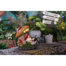 Load image into Gallery viewer, EKQ Garden Gnomes Statues Outdoor Decor Outside Yard Art Mushroom Solar Light Funny Gnome Figurine for Yard Patio Gifts for Mom Women (Multicolor)
