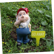 Load image into Gallery viewer, Happyyami 1set Garden Gnome Statue Funny Gnome Decor for Outdoor Spaces Durable Garden Marker for Lawn Patio for Nature Lovers Housewarming
