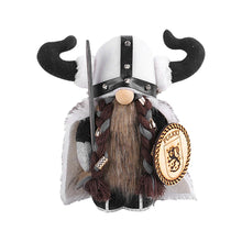 Load image into Gallery viewer, Gnome Doll, Plush Doll, Vikings Theme Dwarf Style Vintage Uniques Faux Furs Gladiator Statue Handmade Artwork Soft Material, Gnome Decor for Garden Ornaments
