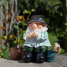 Load image into Gallery viewer, Smart Solar Figure GNOMO Fishing 22.5CM, Black/White
