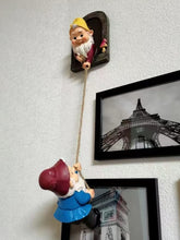 Load image into Gallery viewer, coolboy Outdoor Garden Gnome Statue,Climbing Elves Garden Sculpture,Gnome Tree Hugger Figurines Decor,Fairy Hanging Decor Miniature Figurines Garden Gnome Landscape Figurine for Lawn Balcony Patio
