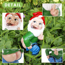Load image into Gallery viewer, Funny Garden Gnome Statue Outdoor Decor, Middle Finger Figurine Decorations, Naughty Smoking Wizard Gnome Statue, Funny Gnome Figurine for Lawn Yard Balcony Porch Patio Home Ornaments Garden Gifts
