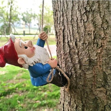 Load image into Gallery viewer, DDLUZQual Funny Garden Gnome,Climbing Gnome Tree Hugger Decor Tree Sculpture Garden Decoration Elf Out The Door Tree Hugger Garden Yard Decorations Resin Garden Statue Outdoor Decor
