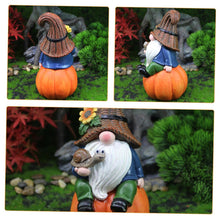Load image into Gallery viewer, Happyyami Naughty Garden Gnome Statue Adorable Resin Sculpture for Home Patio Decor Unique Festive Ornament for Christmas Holidays Lovely Gnome Garden Decoration
