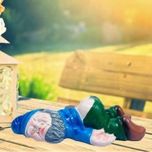 Load image into Gallery viewer, Wetufin - 9.5 * 6.0 inch Drunk Gnome Garden Drunk Gnomes inch Funny Drunk Statues Creative Dwarf Decor Resin Sculpture Decorations Novelty Gift for Desk Indoor Outdoor Yard Patio Lawn
