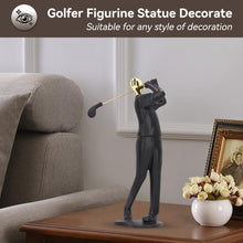Load image into Gallery viewer, Golf Figurine Statue, Golfer Sculpture Golf Desktop Ornament Matte Black Golfer Figurine Sports Figures Resin Golfer Sculpture Modern Decor for Living Room Home Decor
