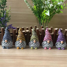 Load image into Gallery viewer, MOOCOCO Gnomes Ornament Resin Statues Mini Dwarf Figurine for Desk Outdoor Garden Patio Porch Lawn Home Decor Sculpture (Pink)
