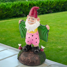 Load image into Gallery viewer, Euiroet 9.6&quot; Funny Gnome Statue,Outdoor Landscape Accent,Large Garden Sculptures &amp; Statue,Whimsical Gnome Patio Figurine for Lawn Ornament,Backyard Decor
