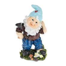 Load image into Gallery viewer, Relaxdays Garden Gnome with Hoe, Weatherproof, Frost Resistant, 32 x 19 x 14 cm, Figurine, Polyresin, Multicoloured

