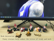 Load image into Gallery viewer, 16pcs Miniature Funny Garden Drunk Gnomes Mini Funny Creative Dwarf Garden Gnome Statues Decoration for Indoor Outdoor Yard Patio Bonsai Potted Plants Landscape Desk Decor (Gift Box Packaging)
