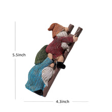 Load image into Gallery viewer, SUQ I OME Garden Climbing Gnome Statue, Funny Climbing Ladder Gnomes Figurine Resin Sculpture Outdoor Decor for Patio Yard Lawn Porch
