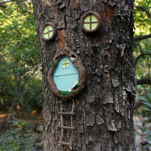 Load image into Gallery viewer, Meyas Outdoor Statues Garden Sculptures Decoration,Miniature Fairy Garden Ornament,Garden Gnomes Fairy Garden Accessories Kit,Art Yard Tree Face Tree Hugger,Garden Figurines Statues Glow in The Dark
