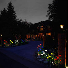 Load image into Gallery viewer, XVZ 2 Pack Solar Powered Rose Lights, Yellow, Waterproof, Outdoor Garden Patio Yard Pathway Party Decoration
