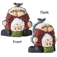 Load image into Gallery viewer, Welcome Garden Gnomes Ornaments-Garden Gnome Statue,Funny Waterproof Resin Dwarf Craft for Lawn Ornaments (Green)
