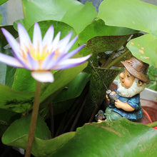 Load image into Gallery viewer, Asixxsix Garden Gnome, Funny Resin Fishing Garden Gnome Statue UV Resistant Fishing Gnome Sitter Statue Indoor or Outdoor Decoration for Yard Lawn or Pond, Birthday Accessories
