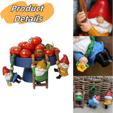 Load image into Gallery viewer, Dingzhidiy 3PCS Cute Climbing Gnome Figurines Flower Pot Hugger, Resin Garden Gnomes Statue, Plant Decorations for Pots, Outdoor Decor Fence Ornaments for Patio Lawn Garden Yard
