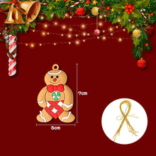 Load image into Gallery viewer, Jagowa Christmas Gingerbread Man Ornament Set - 12 Plastic Figurines for Xmas Tree Decoration, Festive Holiday Party, Home &amp; Kids
