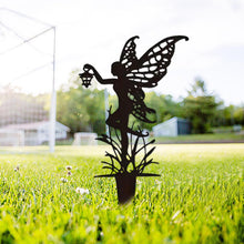Load image into Gallery viewer, ZONEWD Metal Stakes for Garden,Garden Statues of Fairies Figures - Angel Metal Craft Sculpture, Angel Garden Art, Fairy Ornaments for Home Yard Garden
