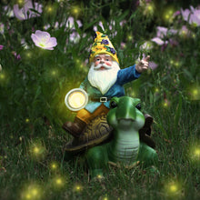 Load image into Gallery viewer, NITOWOLF Garden Gnomes Outdoor with Solar LED Light, Outdoor Decor, Yard Art Decorations for Garden Patio Lawn, Gifts for Women, Gnome and Turtle
