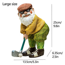Load image into Gallery viewer, BANNESE Garden Gnome Statue Funny Old Man Golf Resin Outdoor Figurine Yard Art Ornaments for Patio Yard Lawn Porch Flowerbeds And Offices Crafts Decorations,Yellow,13.5 * 6.35 * 25cm
