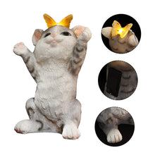 Load image into Gallery viewer, Cabilock 1pc Solar Cat Light Decor Solar Energy Adornment Garden Decorative Cat Lamp for Courtyard Lawn Patio Gentle Lighting for Outdoor Spaces
