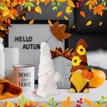 Load image into Gallery viewer, Barydat 4 Pcs Fall Gnome Ceramic to Paint Kit 5 Inch Ready to Paint Your Own Ceramic Gnome Statues Thanksgiving DIY Unpainted Ceramic Gnome to Paint Ceramic Crafts with Paint Strips Brush for Adults
