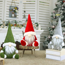 Load image into Gallery viewer, Leipple Gnome Christmas Ornaments - Christmas Gonk Decoration Handmade Swedish Tomte Gnomes Plush Scandinavian Santa Elf Table Ornaments (short legs)
