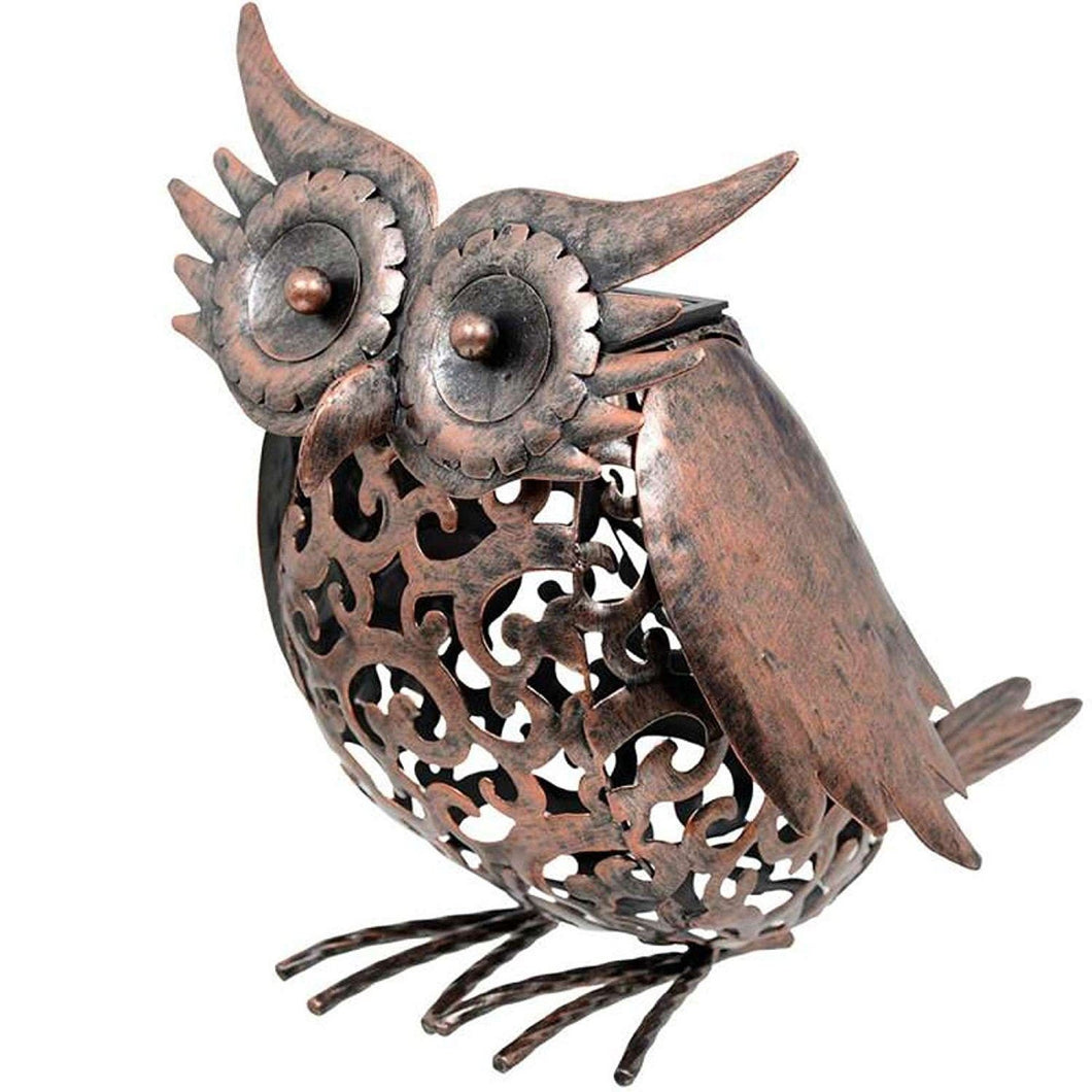 Smart Garden Metal Scroll Owl Solar Garden Light