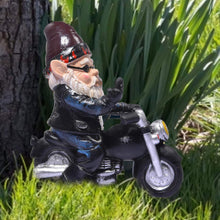 Load image into Gallery viewer, Lievevt Garden Gnome Statue Naughty Gnome Motorcycle Statue Axle Grease The Biker Christmas Decoration Ornaments For Lawn Patio Yard Indoor Outdoor Holiday Home Office
