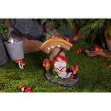 Load image into Gallery viewer, EKQ Garden Gnomes Statues Outdoor Decor Outside Yard Art Mushroom Solar Light Funny Gnome Figurine for Yard Patio Gifts for Mom Women (Multicolor)
