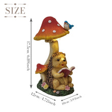Load image into Gallery viewer, TERESA&#39;S COLLECTIONS Garden Ornaments Outdoor, Lovely Hedgehog and Mushroom with Solar Lights, Waterproof Resin Hedgehog Ornaments, Hedgehogs Gifts, Birthday Gifts for Mum, Indoor Outdoor 17.5CM
