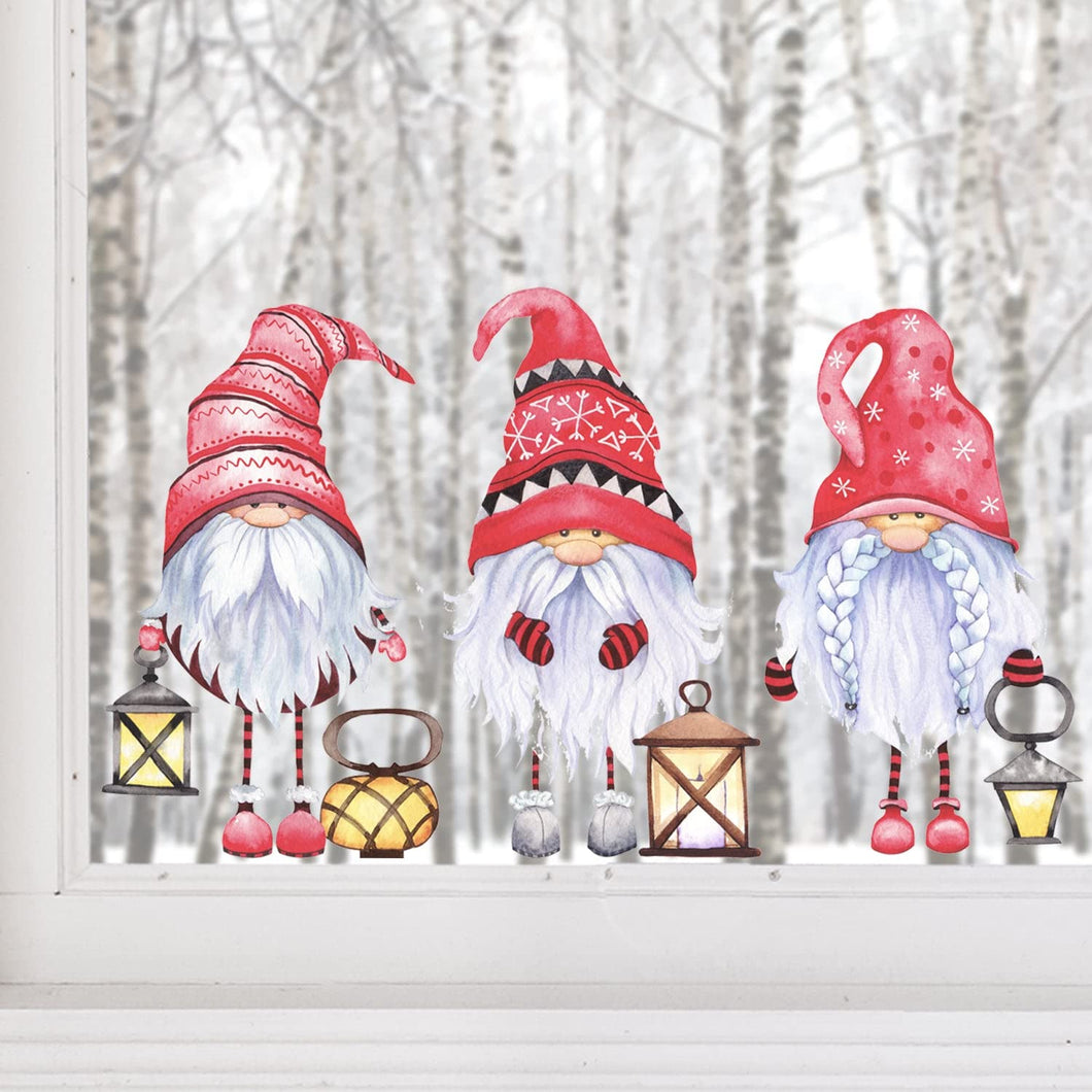 Dizzy Duck 3 Christmas Gonk Gnome Decoration - Xmas Window Sticker Cling Decal - Small