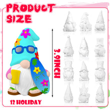 Load image into Gallery viewer, Sonwyoung 12 Pcs Seasonal Gnome Ceramics to Paint Ready to Paint Ceramics DIY Paint Your Own Gnome Statues Blank Ceramics Unpainted Gnome Figurines Kit with Brush Palette Paint for Adults Home Decor
