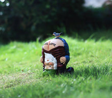 Load image into Gallery viewer, LENHINOR Garden Gnome Statue, Garden Decor,Gnomes Decorations for Yard, Funny Garden Bird Welcome Figurines for Outdoor Patio, Lawn, Yard Art Decoration ，Christmas Garden Gifts
