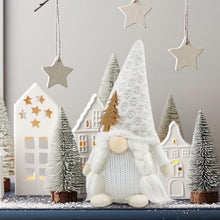 Load image into Gallery viewer, Godeufe Set of 2 Christmas Gonk Gnome Plush Xmas Winter Decorations Reindeer Handmade Elf Dwarf Figurines for Home Kitchen Farmhouse Holiday Festival Party Scandinavian Tomte - White
