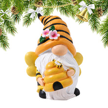 Load image into Gallery viewer, Ungtyb Bee Gnome Statue, Garden Bee Gnome, Resin Gnome Sculpture, Extravagant Bee Gnome Figurine, Perfect for Garden and Patio Decor (1 Piece)
