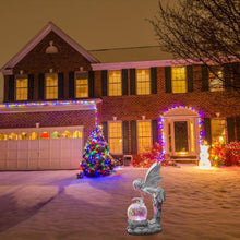 Load image into Gallery viewer, Bexdug Solar Fairy Sculptures | Resin Solar Angel Figurines with Solar Crackle Glass Globe Light | Fairy Solar Garden Lights for Backyard Walkway Pathway Decor
