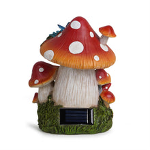 Load image into Gallery viewer, Hodao Spring Garden Mushroom Gnomes Decorations Mushroom House Ornaments Decor Gifts Summer Gnomes Figurines Spring Butterfly Lighting Mushroom House for Garden Decor Spring Gifts for Outdoor Decor
