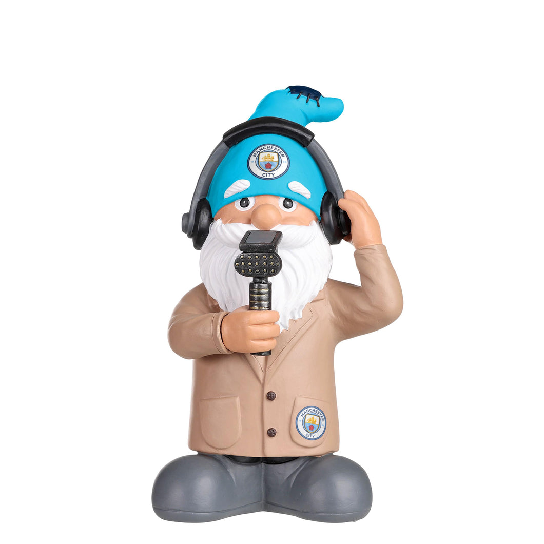 FOCO Officially Licensed Manchester City FC Football Commentator Garden Gnome