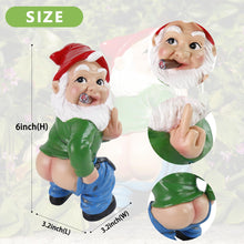 Load image into Gallery viewer, Funny Garden Gnome Statue Outdoor Decor, Middle Finger Figurine Decorations, Naughty Smoking Wizard Gnome Statue, Funny Gnome Figurine for Lawn Yard Balcony Porch Patio Home Ornaments Garden Gifts
