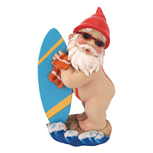 Load image into Gallery viewer, Design Toscano Garden Gnome Statue - Shredder Surfer Dude Gnome - Outdoor Garden Gnomes - Funny Lawn Gnome Statues
